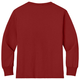 Jerzees 29BL Youth Dri-Power Active 50/50 Cotton/Poly Long Sleeve T-Shirt - True Red